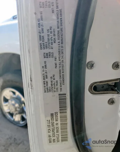 2024 Ram 2500 Tradesman from USA, damaged, VIN 3C6UR5CJ9RG125698